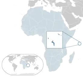 Seychellien, jossa kieltä pääsääntöisesti puhutaan, sijainti kartalla.