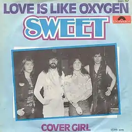 Singlen ”Love Is Like Oxygen” kansikuva