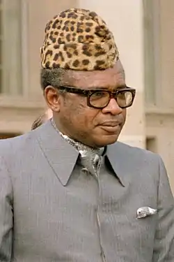 Mobutu valtiovierailulla Yhdysvalloissa 1983.