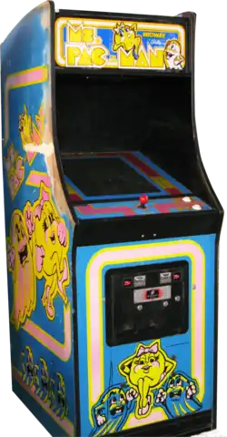 Ms. Pac-Man-peliautomaatti.