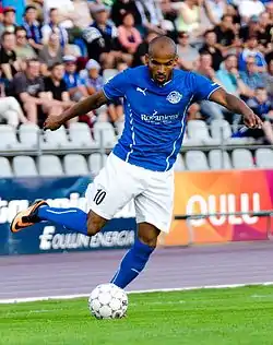 Nicholas Otaru in RoPS - Asteras Tripolis match 17 July 2014.