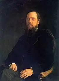 Nikolai Ge: Mihail Saltykov-Štšedrinin muotokuva vuodelta 1872.