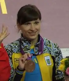 Olena Kostevytš Lontoon olympialaisissa 2012