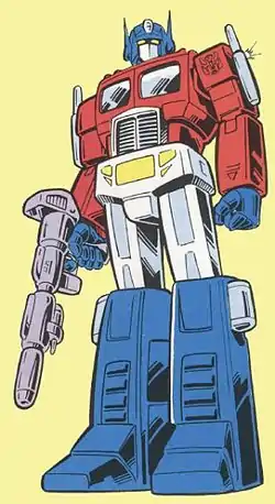 Optimus Prime Generation 1 -muodossa sarjakuvassa.