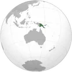 Papua-Uuden-Guinean sijainti