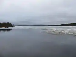 Järveä pohjoisrannalta kaakkoon päin.