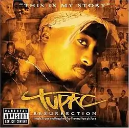 Soundtrack-albumin Tupac: Resurrection kansikuva