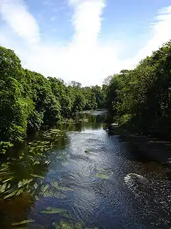 Teesjoki Low Dinsdalen kylässä.