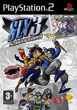 Sly 3: Konnien kunnia -pelin suomenkielinen kansi.