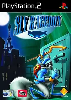 Sly Raccoon -pelin eurooppalainen kansi.