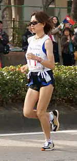 Naoko Takahashi vuoden 2008 Nagoyan maratonilla.