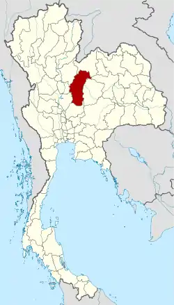 Provinssin sijainti Thaimaassa