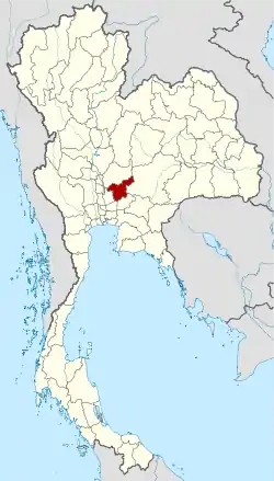 Provinssin sijainti Thaimaassa