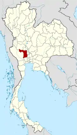 Provinssin sijainti Thaimaassa