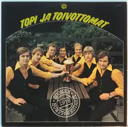 Studioalbumin Suomen humppamestarit 1978 kansikuva