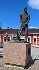 Rauman rautatien muistomerkki, 1962, Rauma.