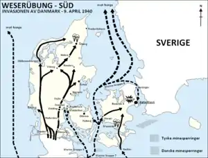 Saksalaisten suunnitelma Tanskan valtaamiseksi