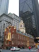 Gamla tinghúsið (The Old State House) í Boston.