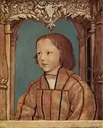 Portret fan in jonge mei blond hier, om 1516