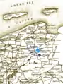 Burgumermar op in kaart út de Gemeente-atlas van Friesland, 1868