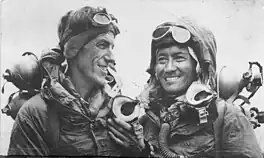 Hillary en Tenzing Norgay