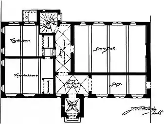 J.F.L. Frowein, Poptaslot, plattegrûn, út De Opmerker, 43e jiergong, nûmer 35 (29 augustus 1908)