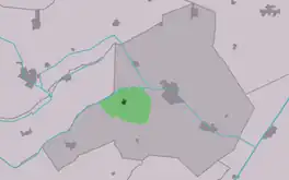 Lokaasje Makkingea (grien) yn 'e gemeente Eaststellingwerf