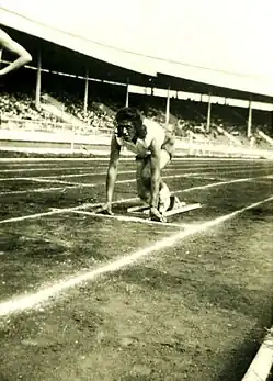 Foekje Dillema makket in proefstart op 20 augustus 1949 yn Londen.