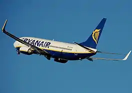 In Boeing 737-800 fan Ryanair