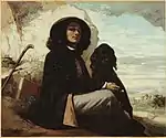 Selsportret: Courbet mei swarte hûn, 1852