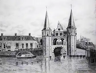 tekening fan 'e Wetterpoarte út 2016, troch Cor Langendijk