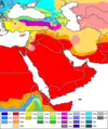 Köppenkaart fan West-Aazje