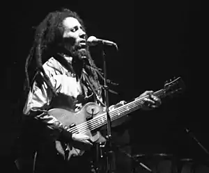 Bob Marley live bimene Konzert im Hallestadion z Züri, Schwiiz, am 30. Mai 1980