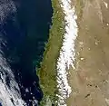 Satellitenbild vo Mittelchile