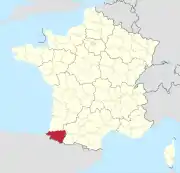 Làg vum Departement Pyrénées-Atlantiques in Frànkrich