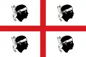 Flagge vo der Region Sardinien