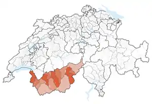 Lag vum Staat WallisÉtat du Valais in dr Schwyz