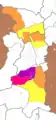 S Romanisch als Ùmgangssprooch in de Volchszäälig vo 2000 in de Sutselva:﻿75–90%﻿55–75%﻿25–45%﻿10–25%﻿anderi romanisch-, nit-sutselvischsproochigi Gegende