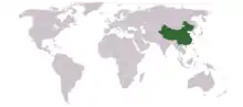 Location of ચીન