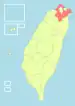 Location of Taipei County in Taiwan