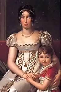 Hortense de Beauharnais ak pitit gason l Napoléon Charles pa François Gérard (1806).