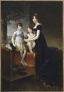Hortense de Beauharnais ak de pi piti pitit gason li yo: Napoléon-Louis, (avni Louis-Napoléon II) ak Charles-Louis - Napoleon (avni Napoleon III).