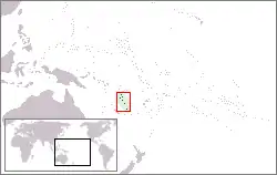 Location of Vanuatu