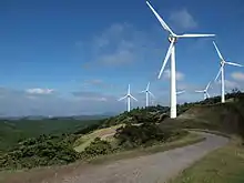 青山高原上的景觀及風車