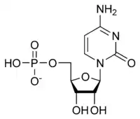 Chemical structure of cytidine monophosphate