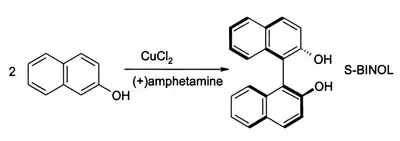 两分子2-萘酚在氯化铜作用下偶联为1,1'-联二萘酚