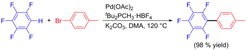 Fluoroarene coupling