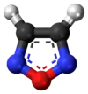 Skeletal formula of furazan