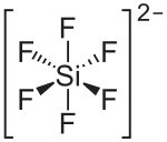 Strukturformel Hexafluorosilicat-Ion