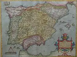 伊比利亚半岛1570年地图